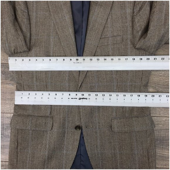 Stafford Mens Blazer Sport Coat Two Button Jacket Wool Size 40R Slim Casual Suit - Picture 11 of 13